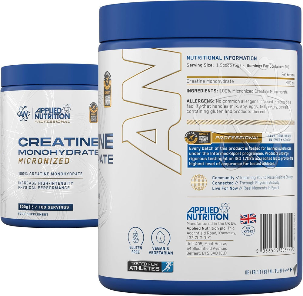 Applied Nutrition Creatine Monohydrate — Unflavoured, 500g