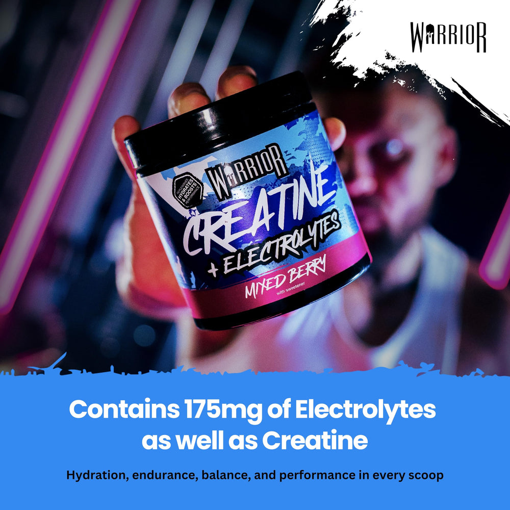 Warrior Creatine Plus Electrolytes — Mixed Berry, 360g