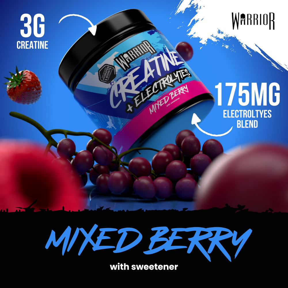 Warrior Creatine Plus Electrolytes — Mixed Berry, 360g