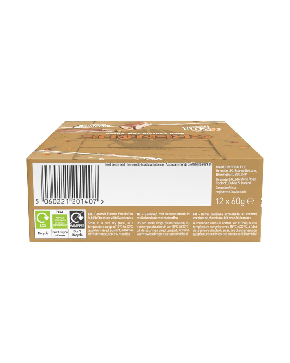 Grenade Carb Killa Protein Bars — Caramel Chaos, 12 × 60g