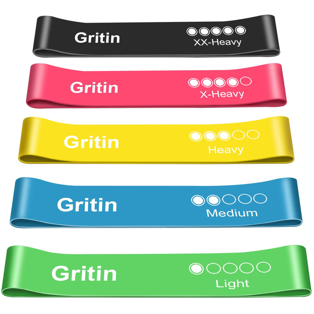 Gritin Resistance Bands — 5 Level Set