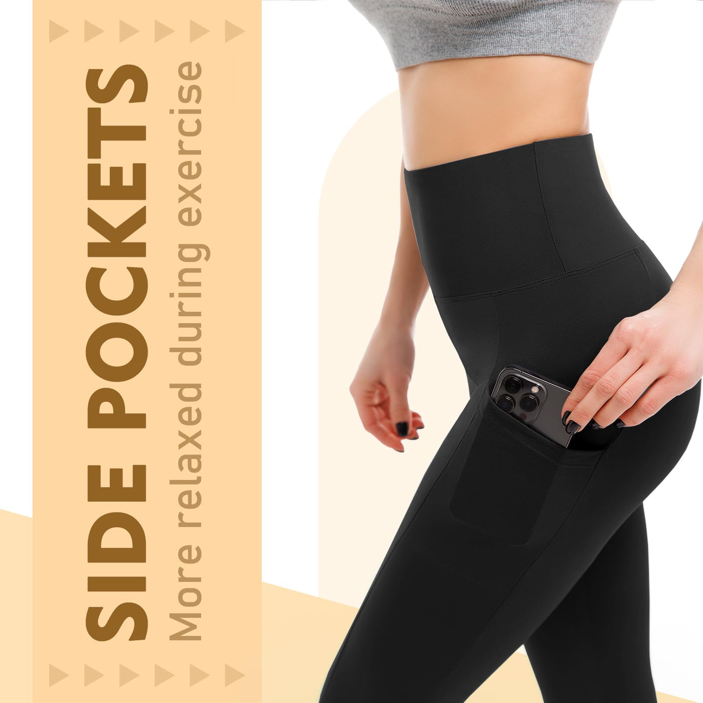 Sanpetix Women's High-Waisted Gym Leggings
