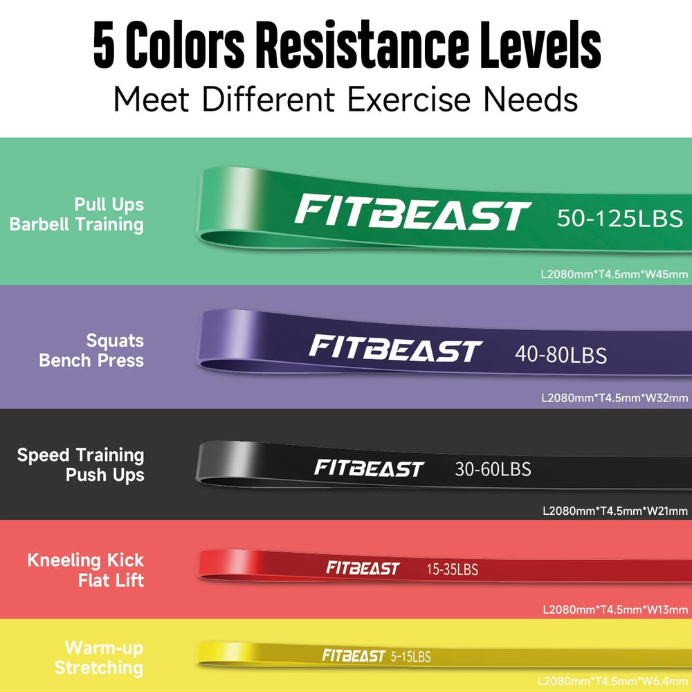 FitBeast Pull-Up Resistance Band Set