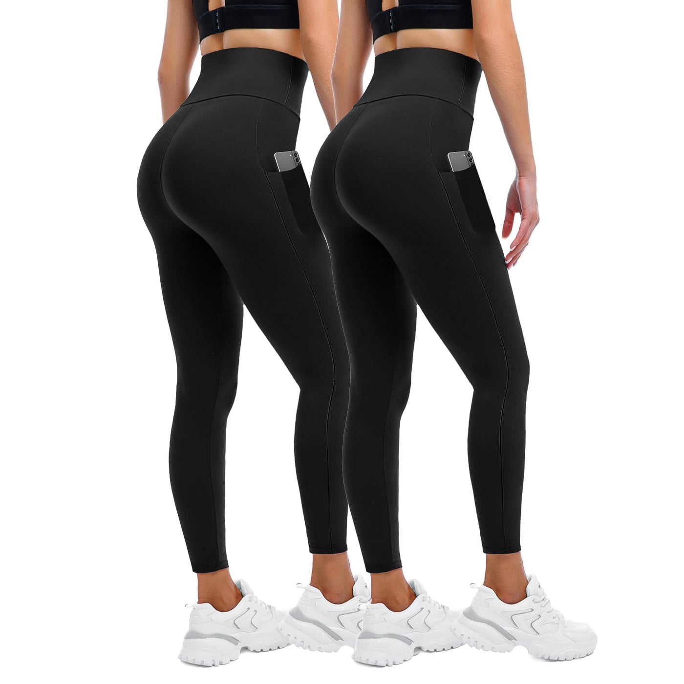 Sanpetix Women's High-Waisted Gym Leggings