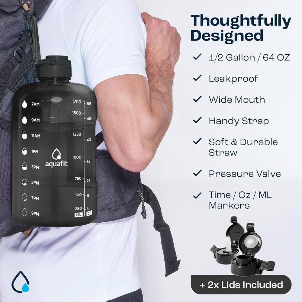 AQUAFIT Large 2L Gym Water Bottle