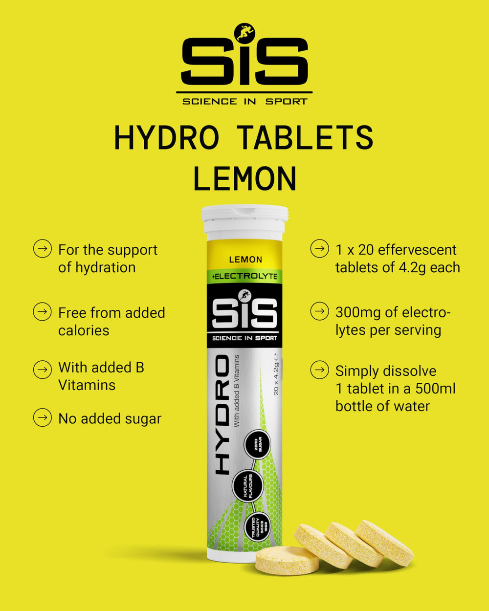 Science in Sport Hydro Electrolyte Tablets — Lemon