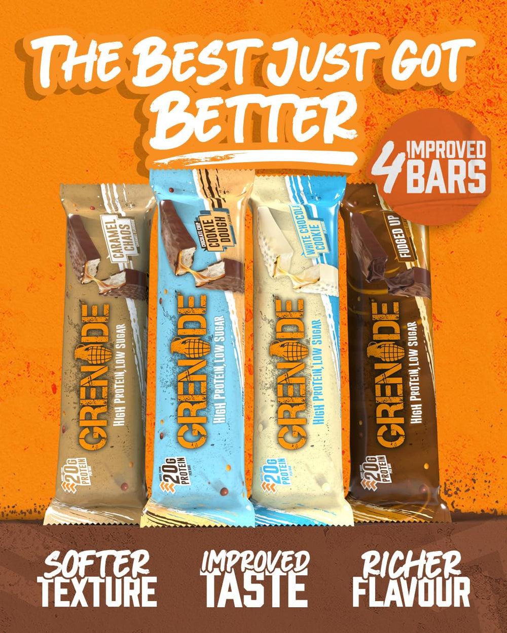 Grenade Carb Killa Protein Bars — Caramel Chaos, 12 × 60g