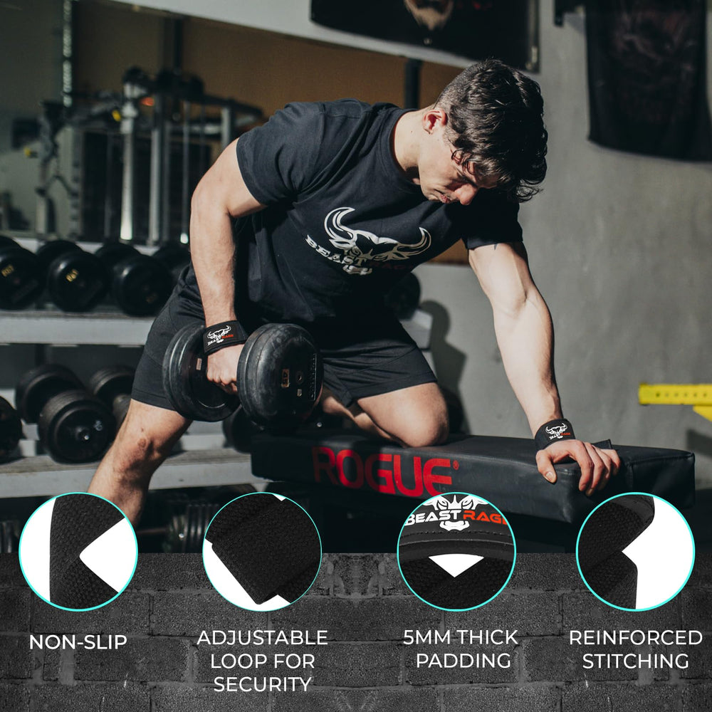 BEAST RAGE Padded Lifting Straps