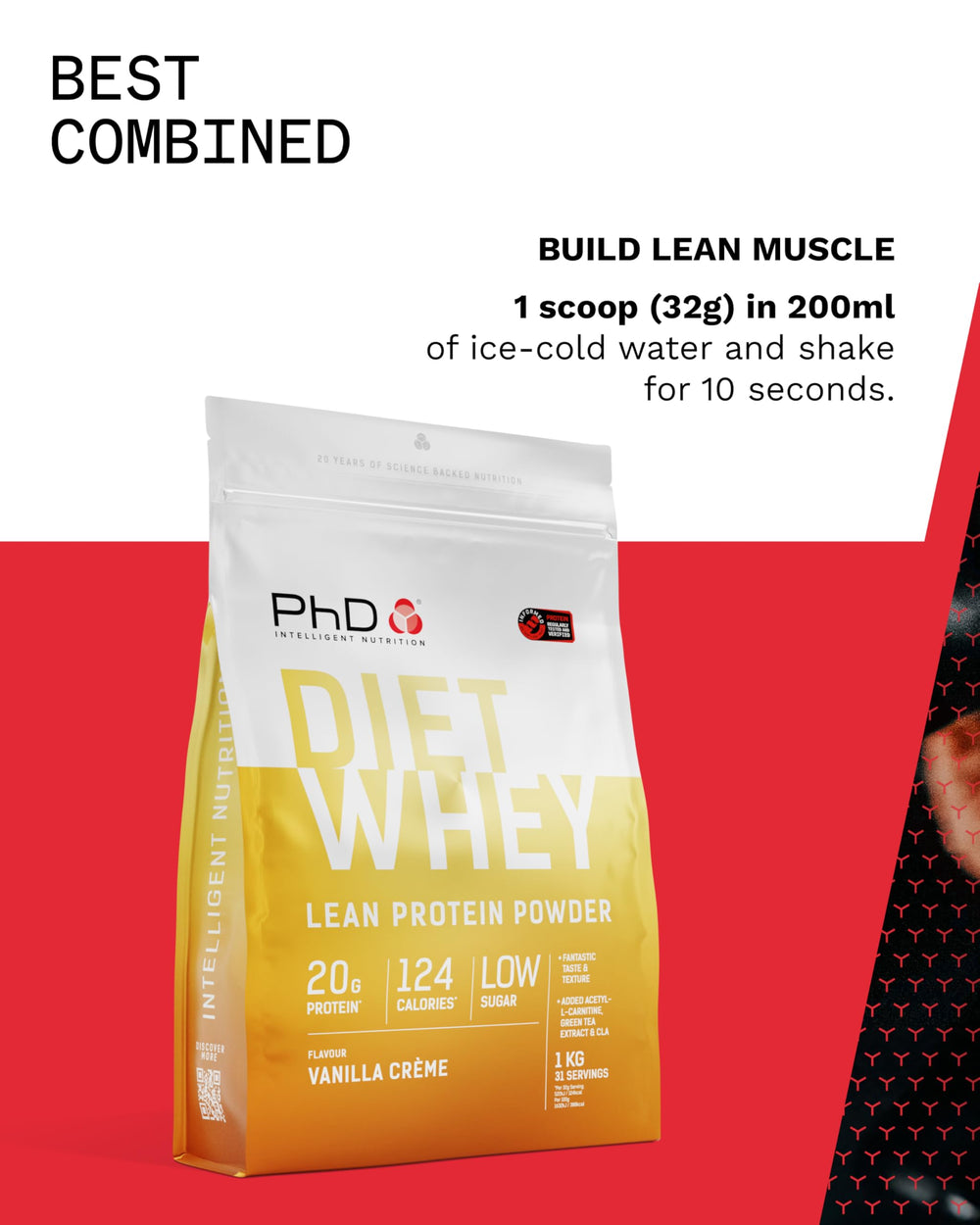 PhD Diet Whey — Vanilla Crème, 1kg