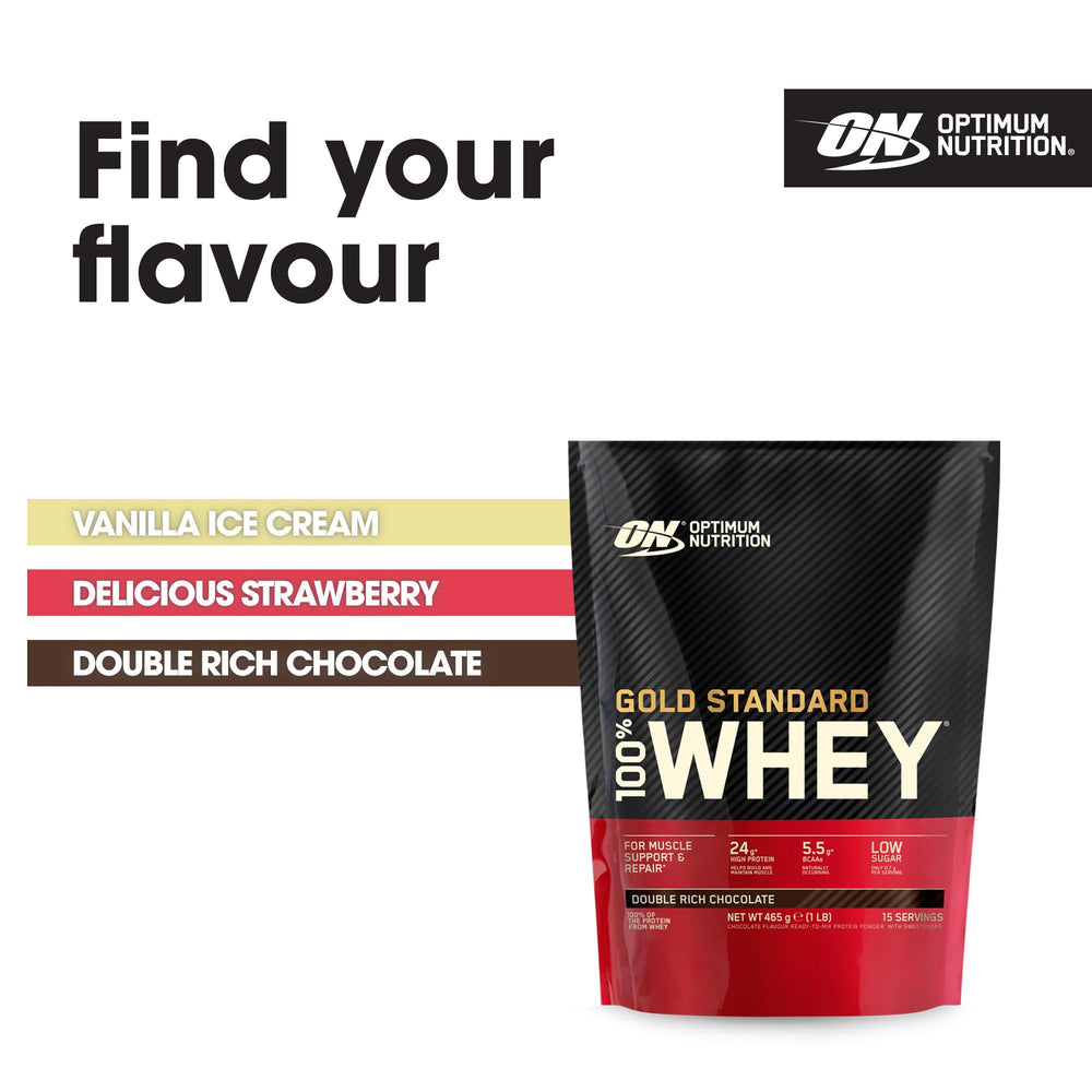 Optimum Nutrition Gold Standard Whey — Double Rich Chocolate, 465g