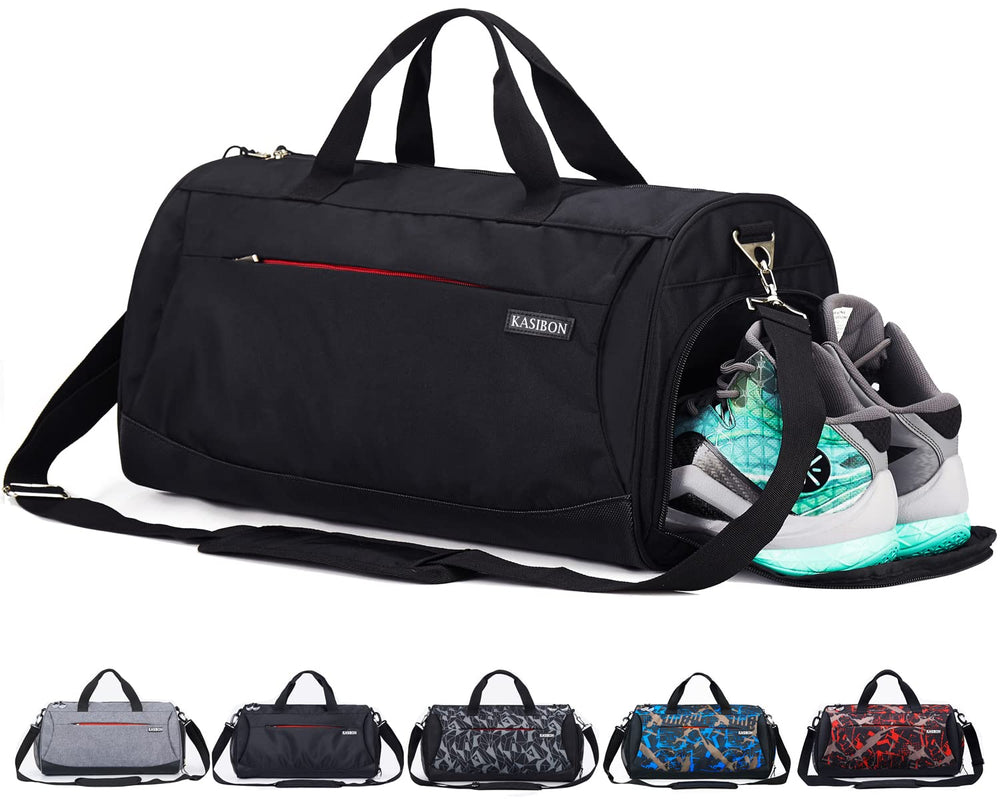 KASIBON Gym Duffel Bag with Shoe Compartment