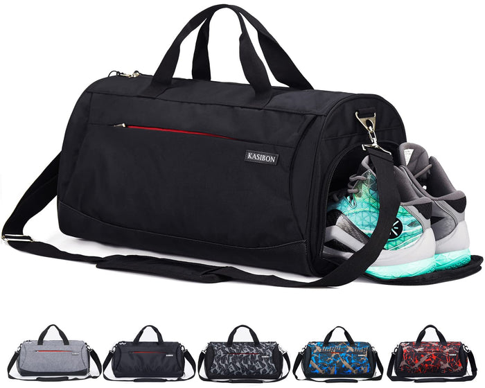 KASIBON Gym Duffel Bag with Shoe Compartment