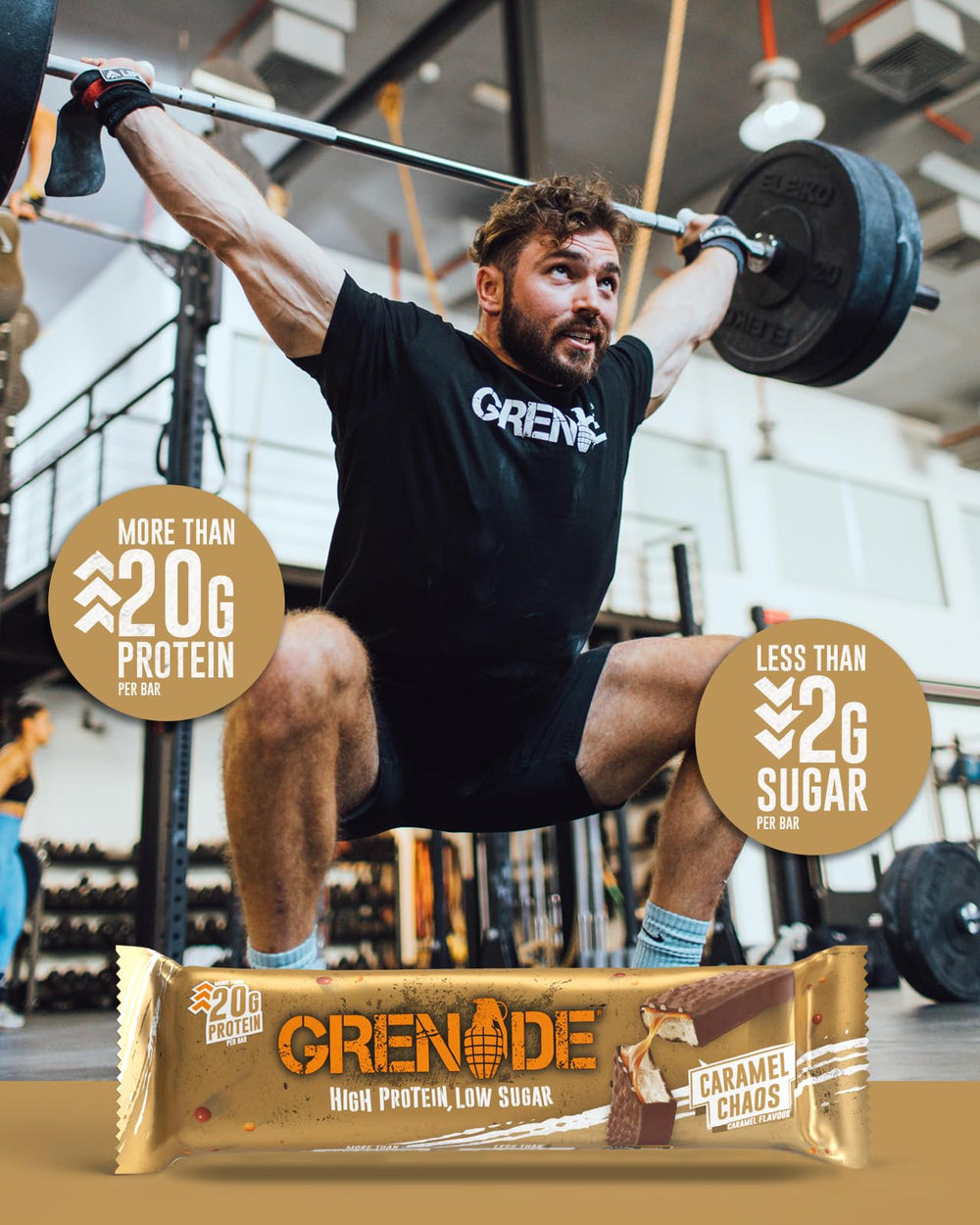 Grenade Carb Killa Protein Bars — Caramel Chaos, 12 × 60g