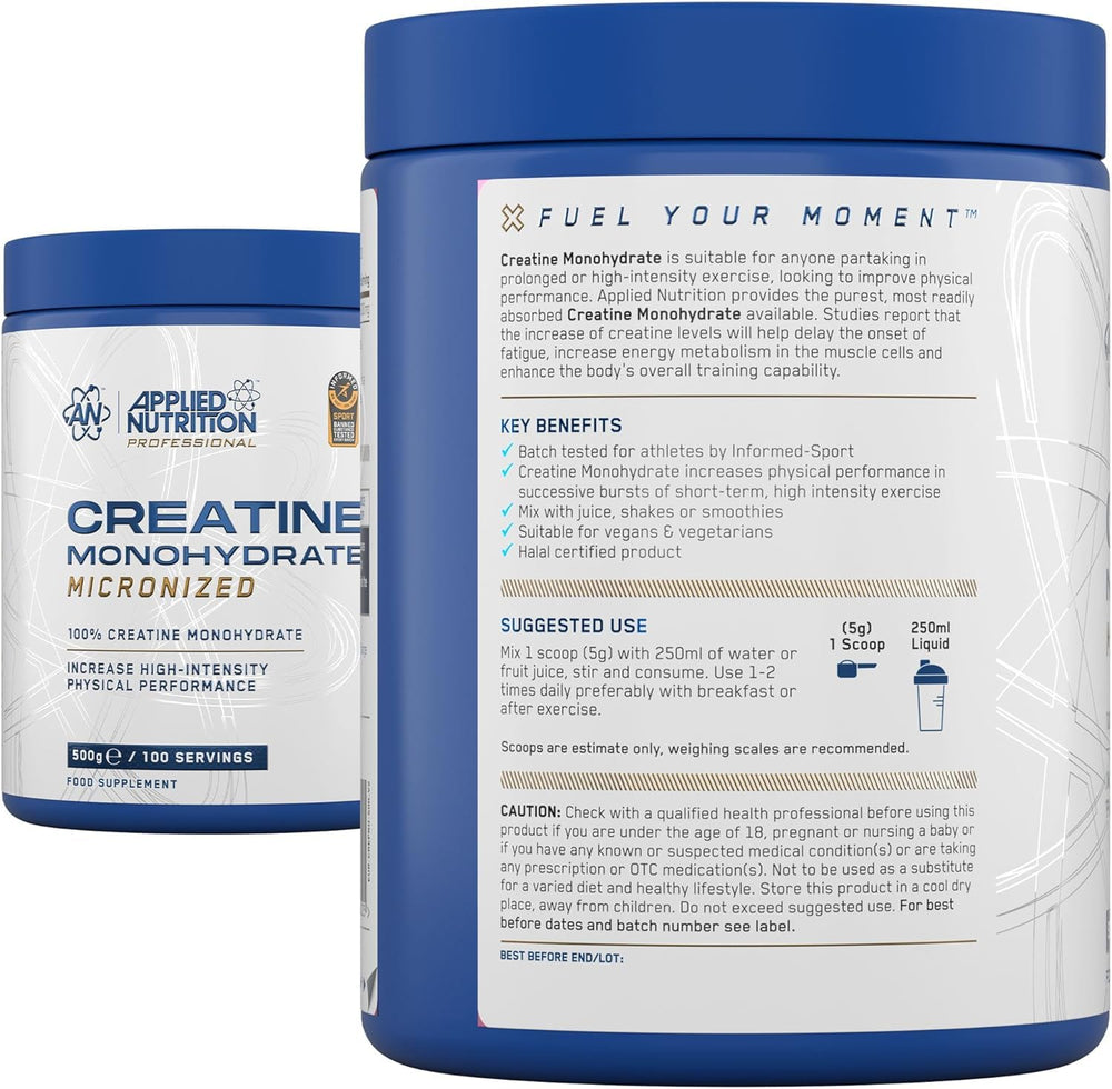 Applied Nutrition Creatine Monohydrate — Unflavoured, 500g