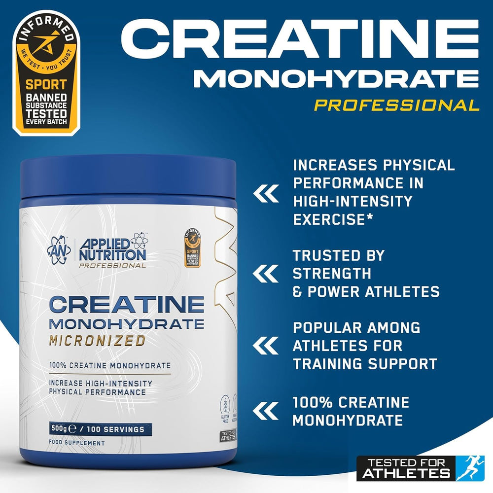 Applied Nutrition Creatine Monohydrate — Unflavoured, 500g