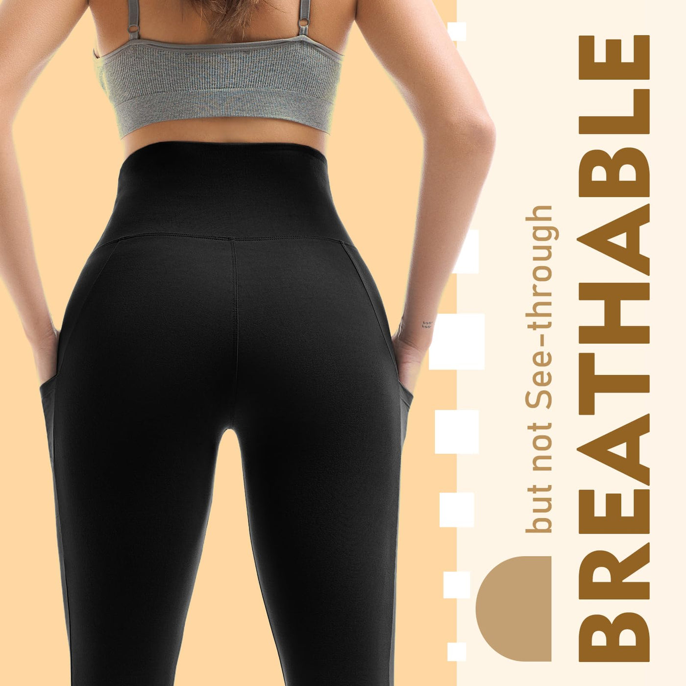 Sanpetix Women's High-Waisted Gym Leggings