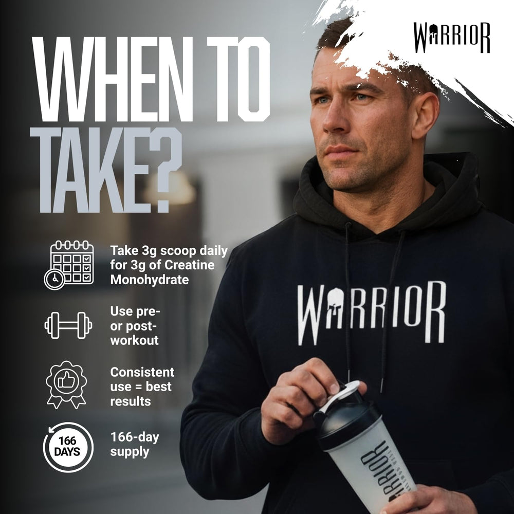 Warrior Creatine Monohydrate — Unflavoured, 500g