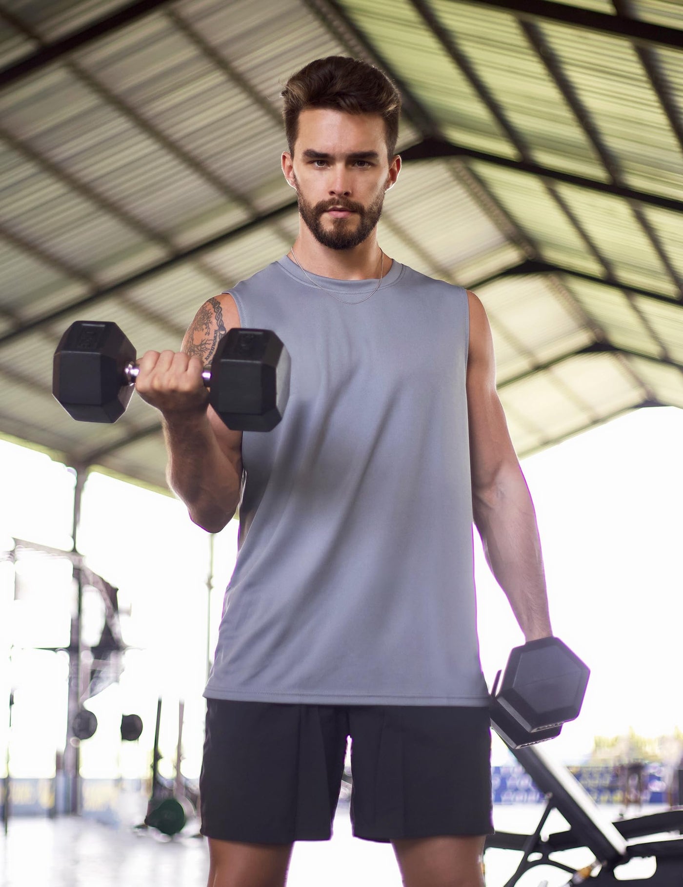 HUAKANG Men's Sleeveless Training Vest