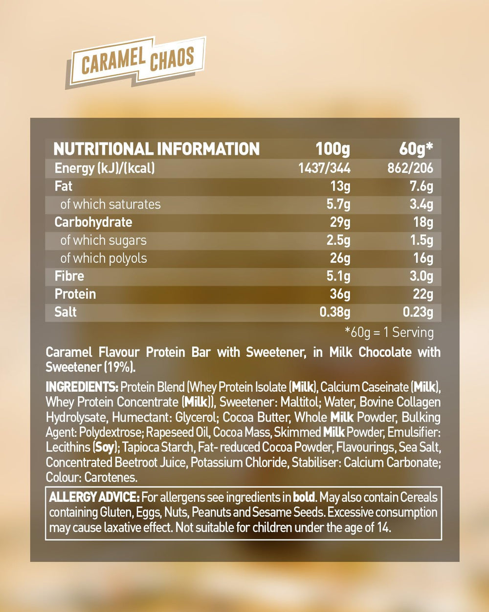 Grenade Carb Killa Protein Bars — Caramel Chaos, 12 × 60g