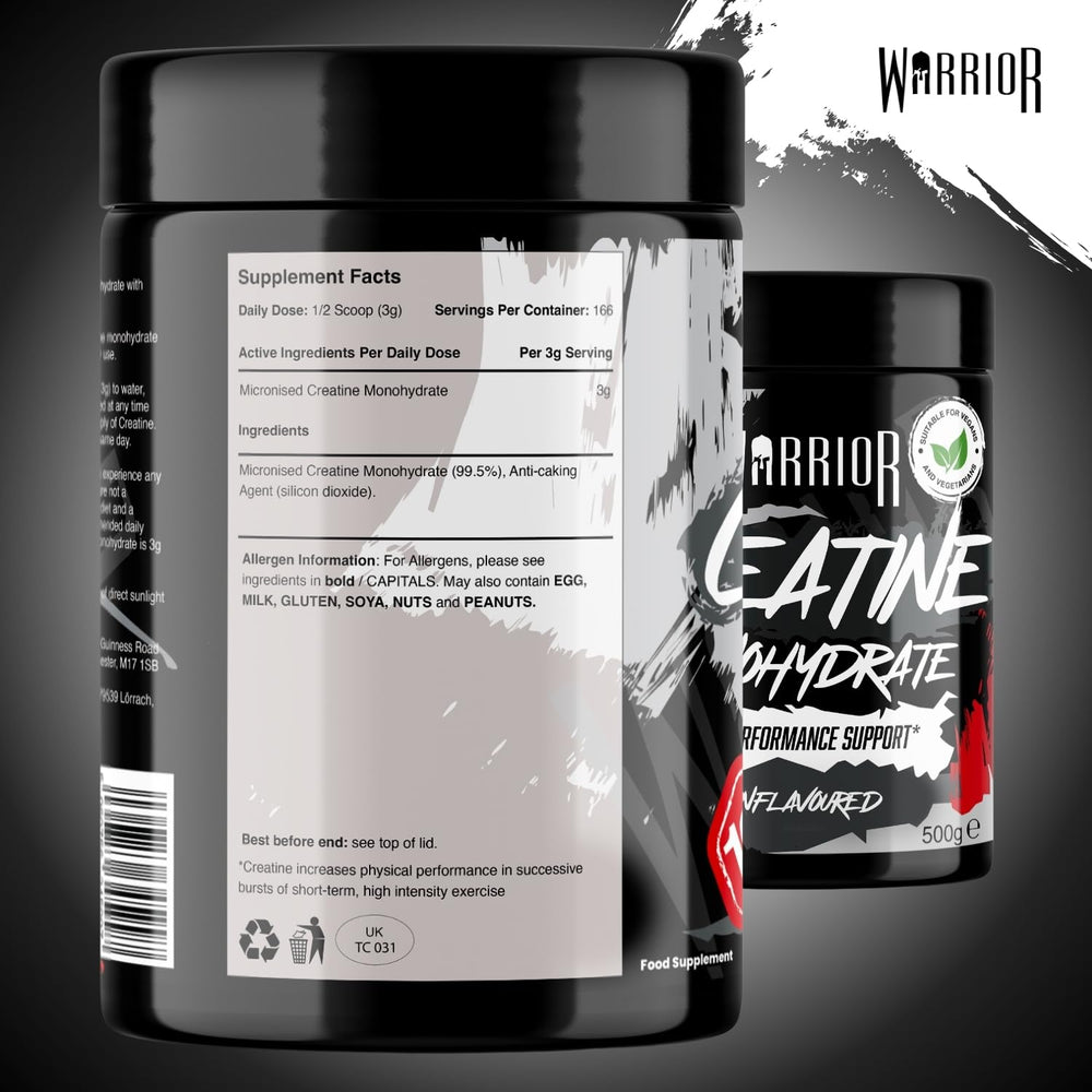 Warrior Creatine Monohydrate — Unflavoured, 500g