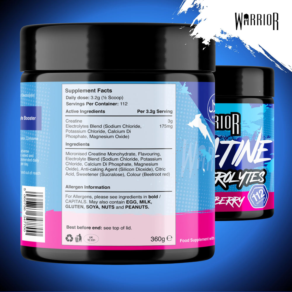 Warrior Creatine Plus Electrolytes — Mixed Berry, 360g