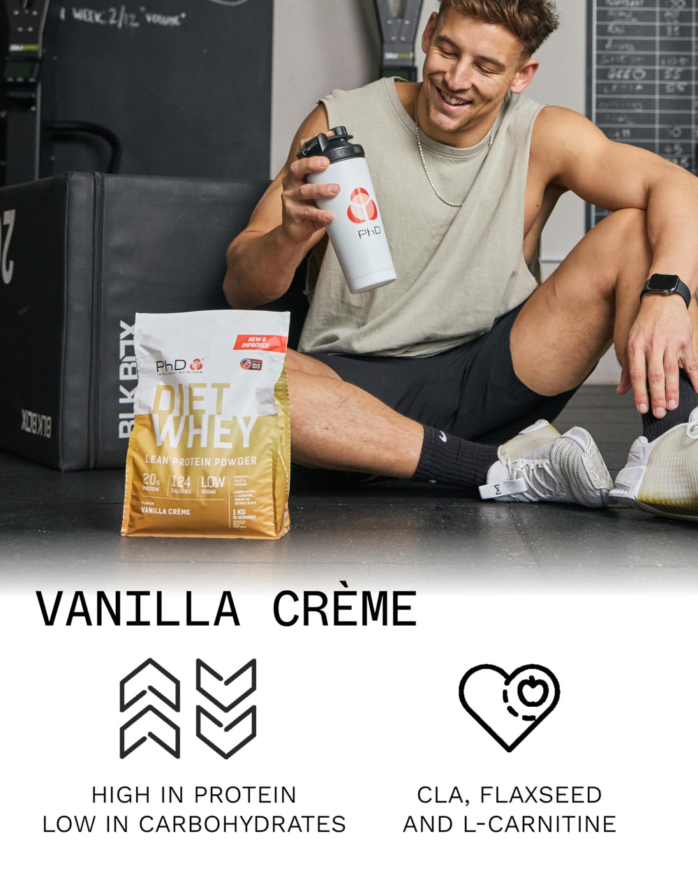 PhD Diet Whey — Vanilla Crème, 1kg