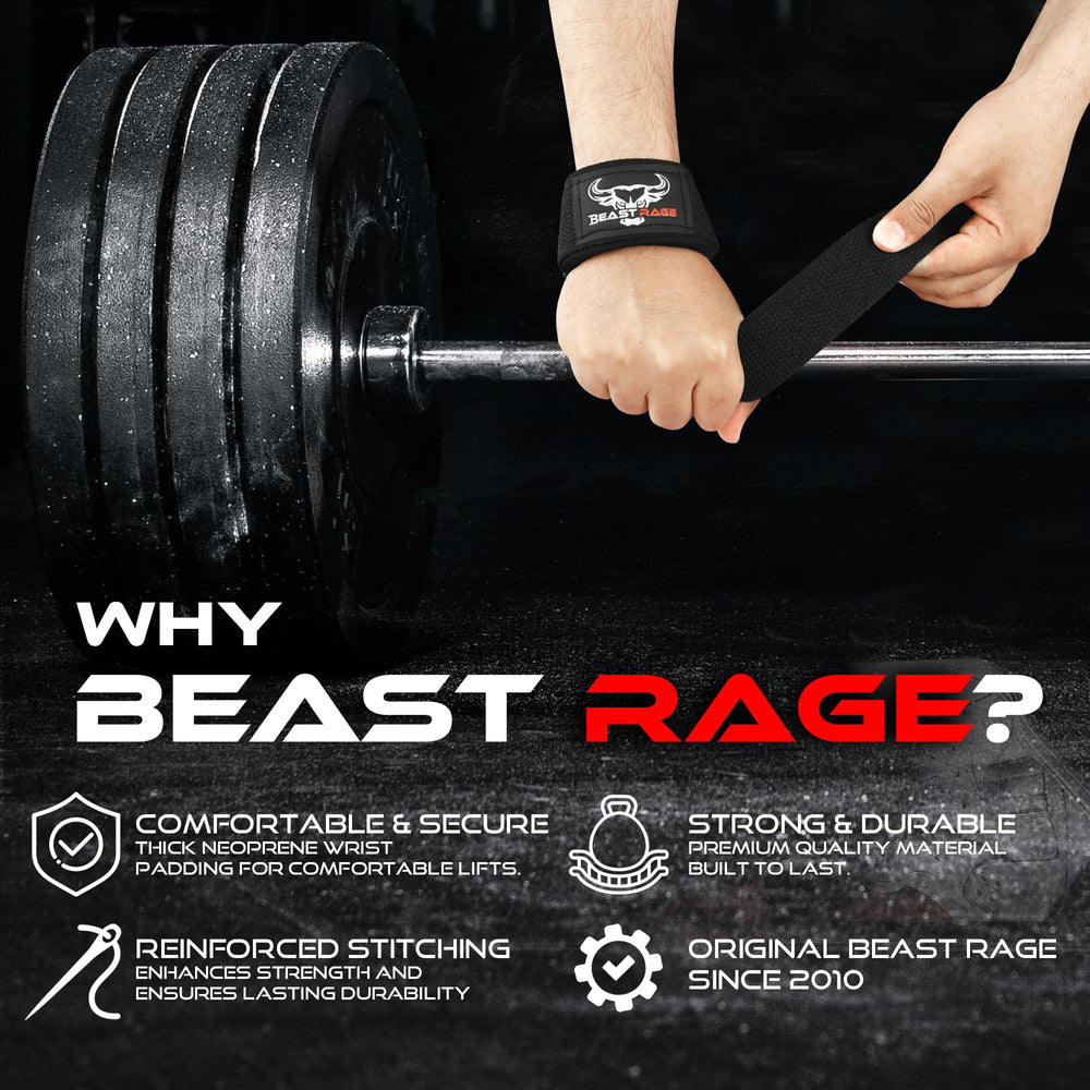 BEAST RAGE Padded Lifting Straps