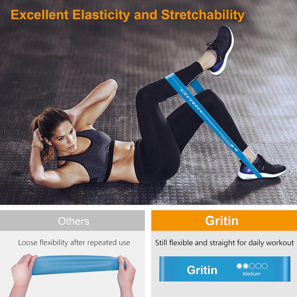 Gritin Resistance Bands — 5 Level Set