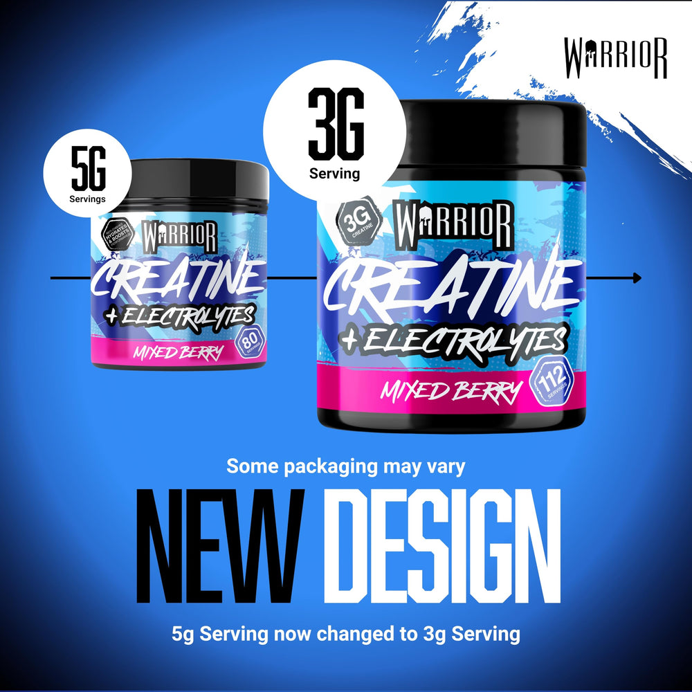 Warrior Creatine Plus Electrolytes — Mixed Berry, 360g