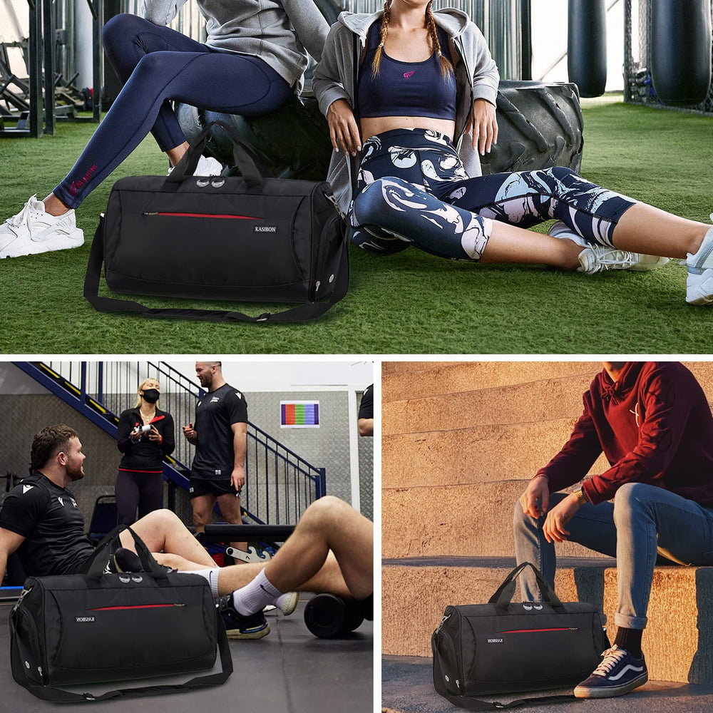 KASIBON Gym Duffel Bag with Shoe Compartment