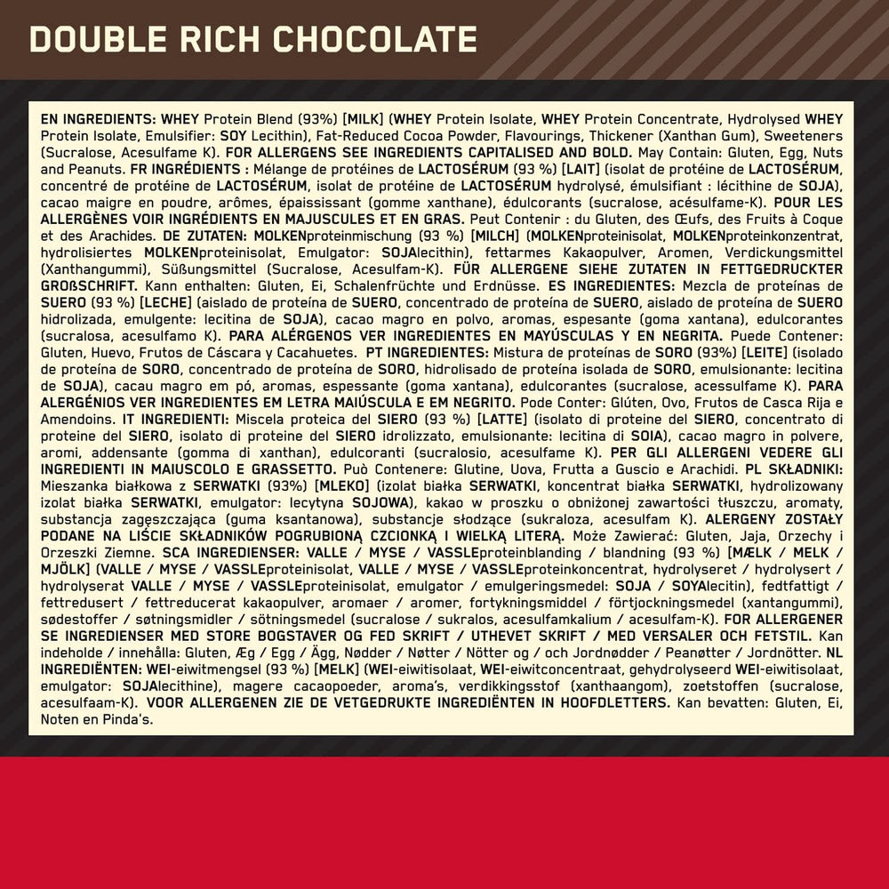 Optimum Nutrition Gold Standard Whey — Double Rich Chocolate, 465g
