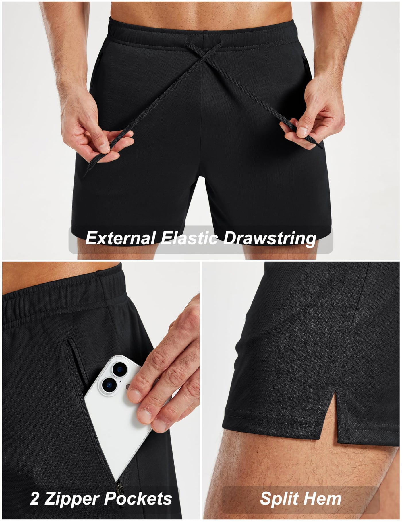 MAGCOMSEN Men's 5-Inch Training Shorts