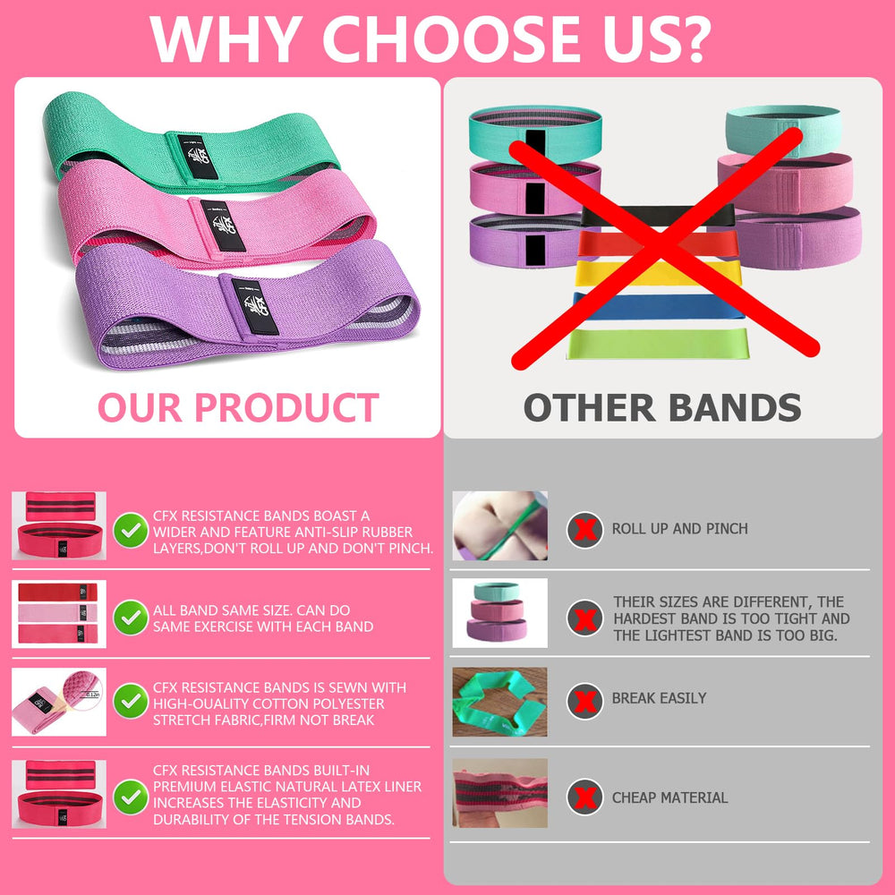 CFX Fabric Hip Resistance Bands