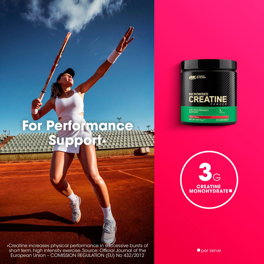 Optimum Nutrition Micronised Creatine — Fruit Punch, 247.5g